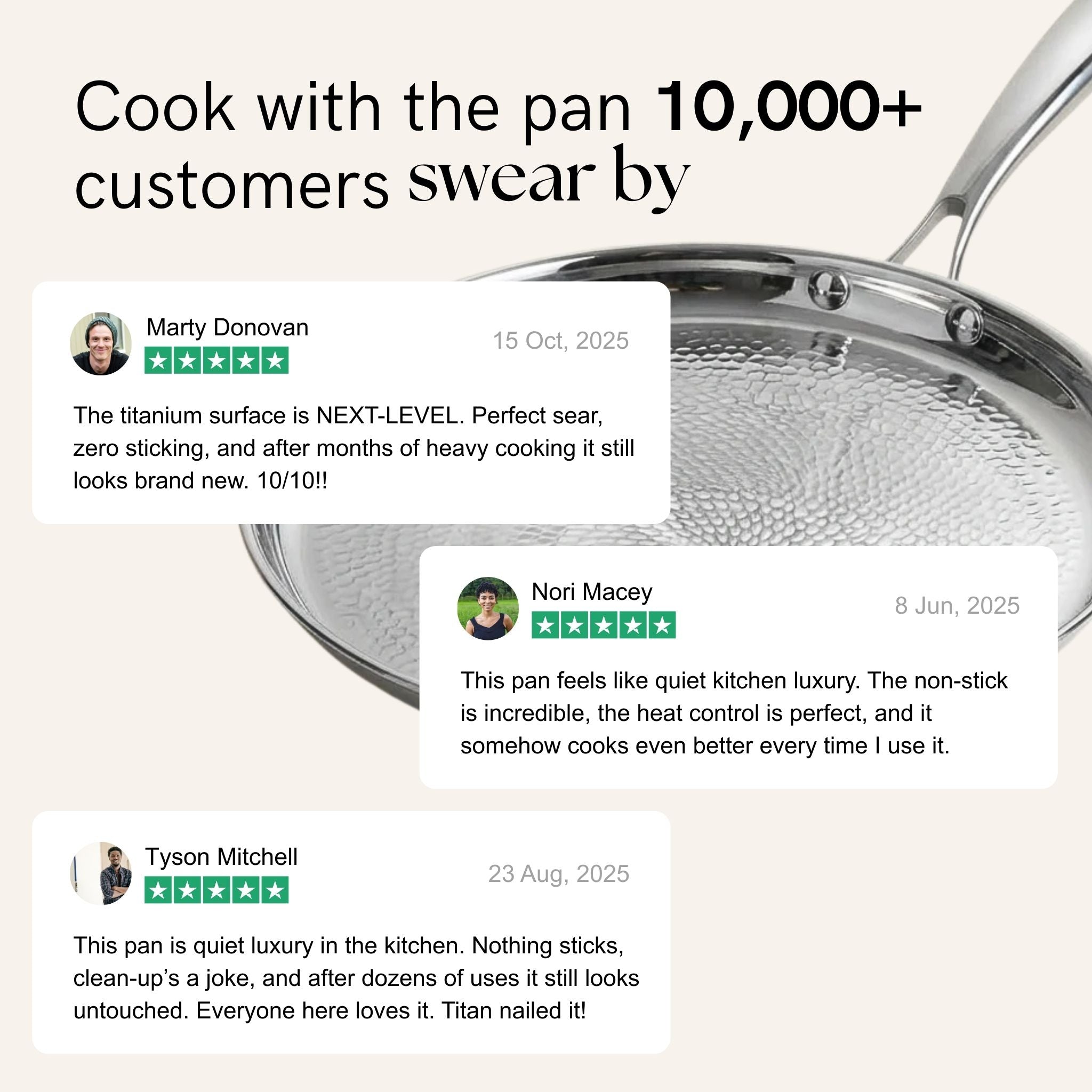 Titanium Hammered Pan